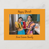 Happy Diwali Greeting with Personal Family Photo
