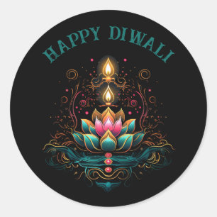 Happy Diwali Hindu The Festival Of Lights Classic Round Sticker