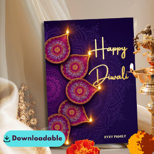 Happy Diwali Indian Festive Holiday Card