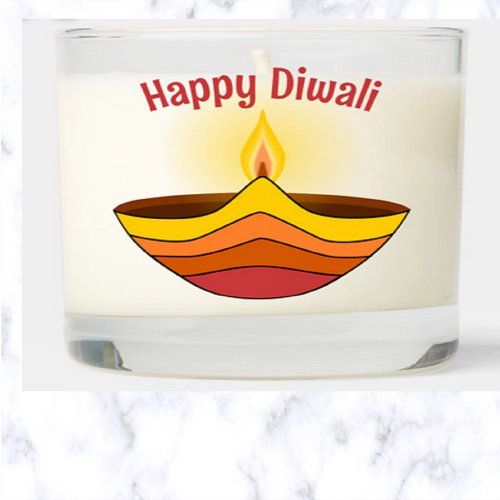Happy Diwali Lamp Scented Candle