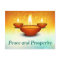Happy Diwali lightning oil lamps golden green