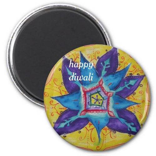 Happy Diwali mandala Magnet