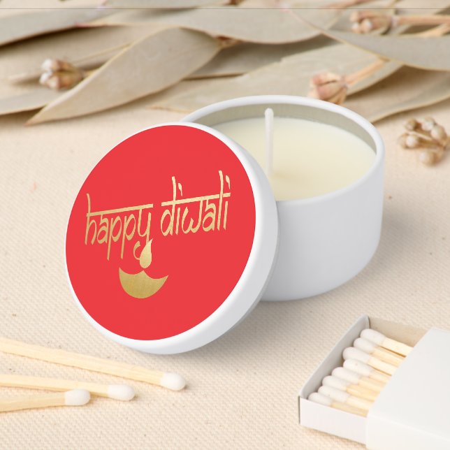 Happy Diwali  Mini Candle Favors (Insitu)