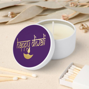 Happy Diwali  Mini Candle Favors