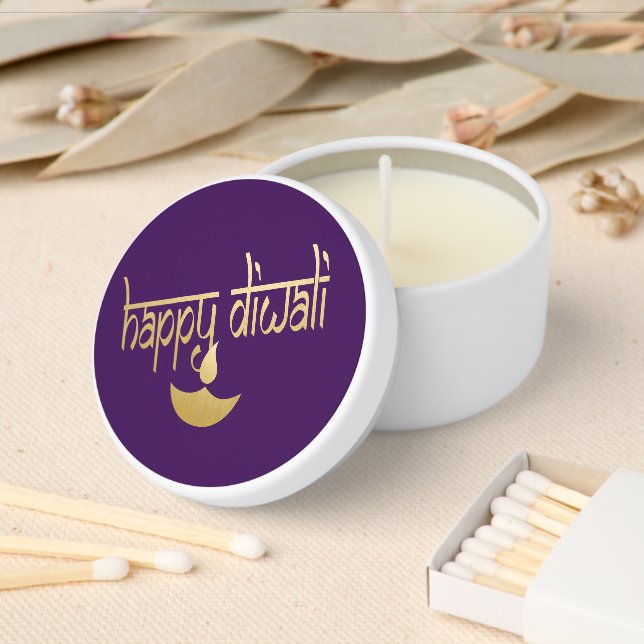 Happy Diwali  Mini Candle Favors (Insitu)