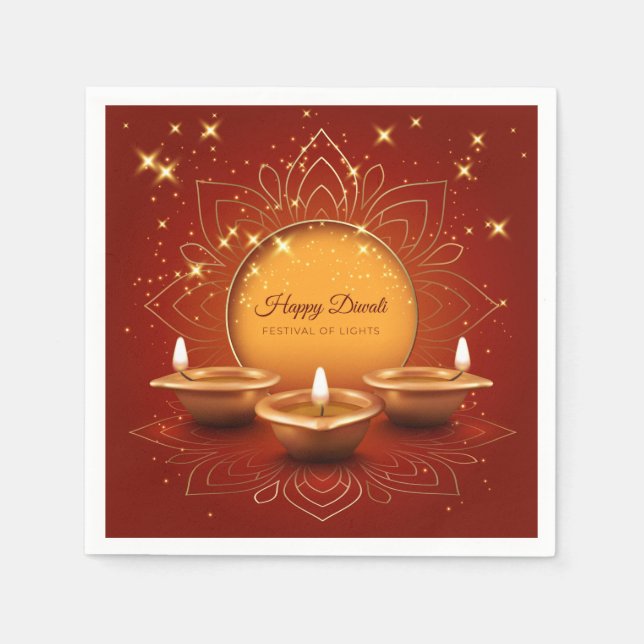Happy Diwali  Napkins (Front)