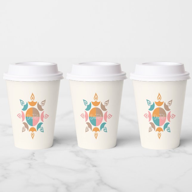 Happy Diwali  Paper Cups (Multi)