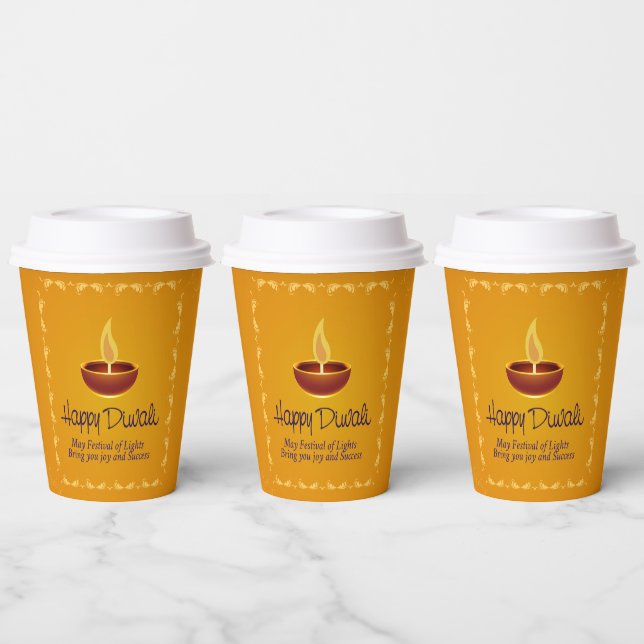 Happy Diwali Paper Cups (Multi)