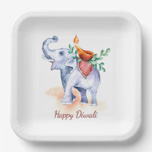 Happy Diwali  Paper Plate