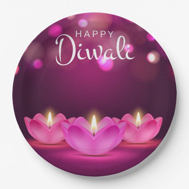 Happy Diwali  Paper Plate (Front)