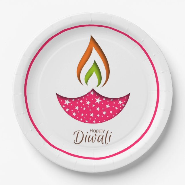 Happy Diwali  Paper Plate (Front)
