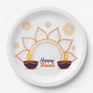 Happy Diwali Paper Plate