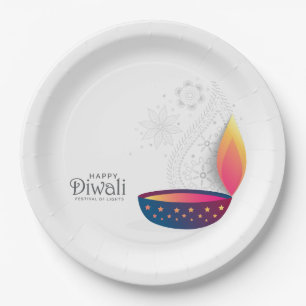 Happy Diwali  Paper Plate