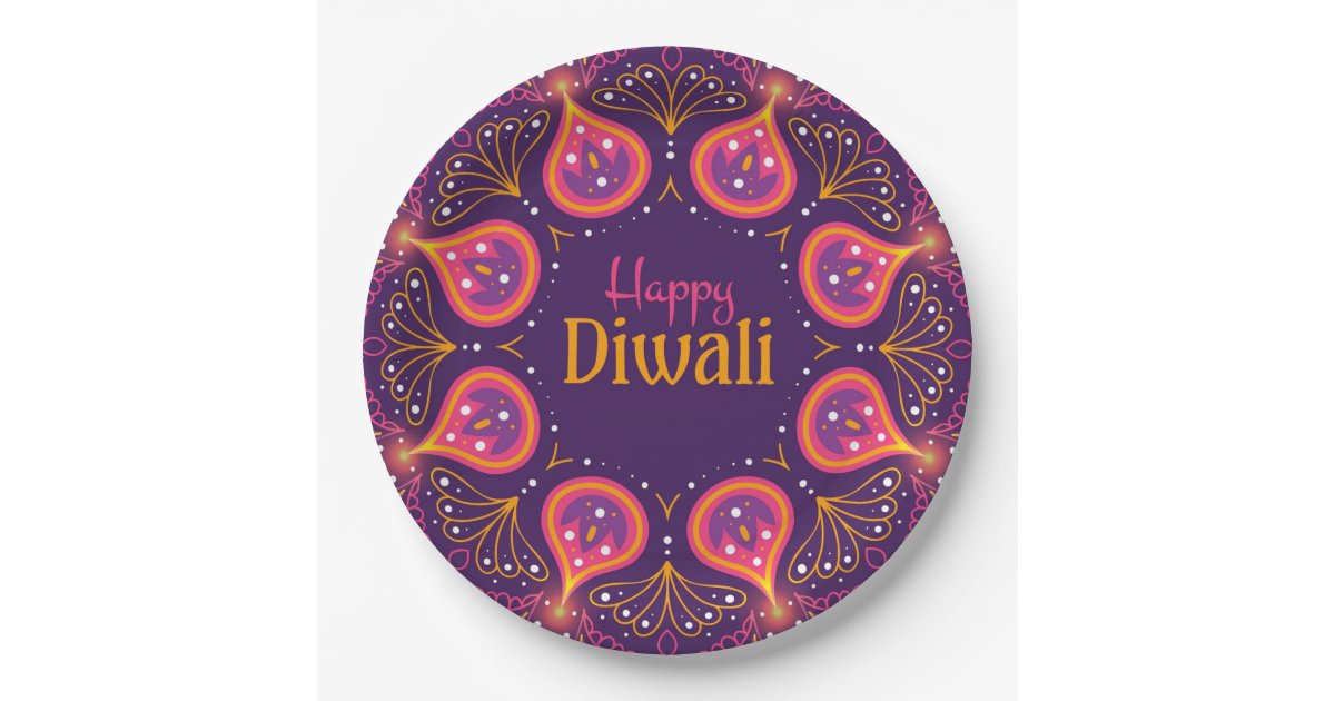 Happy Diwali Paper Plates Zazzle