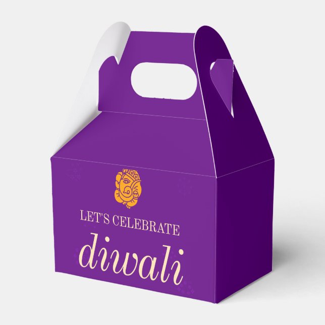 HAPPY DIWALI PARTY FAVOR BOXES (Front Side)