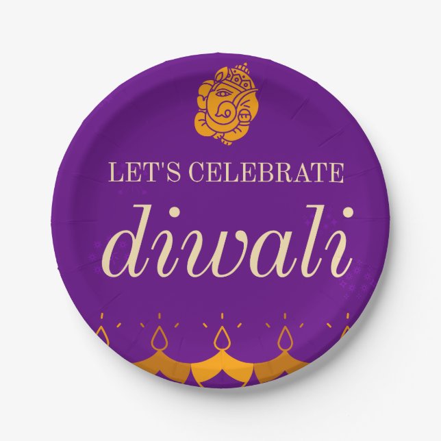 HAPPY DIWALI PARTY PAPER PLATES (Front)