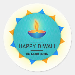 Happy Diwali Personalized Classic Round Sticker
