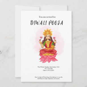 Happy diwali pooja invitation