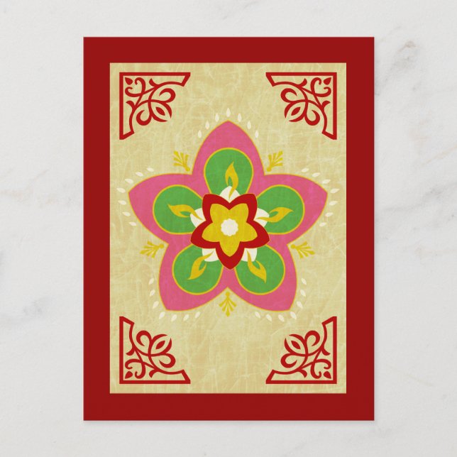 happy diwali rangoli postcard (Front)
