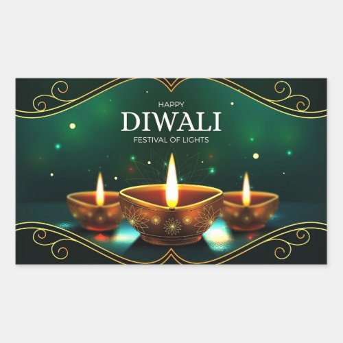 Happy Diwali  Rectangular Sticker