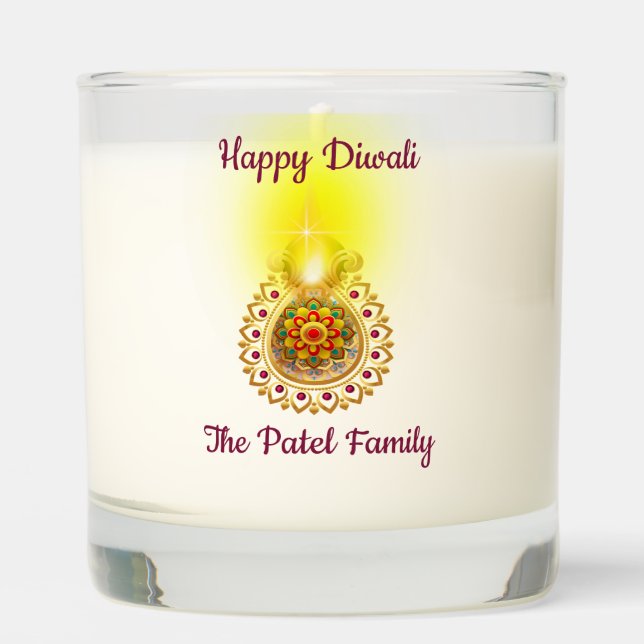 Happy Diwali Scented Jar Candle (Front)