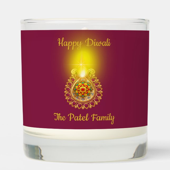 Happy Diwali Scented Jar Candle (Front)