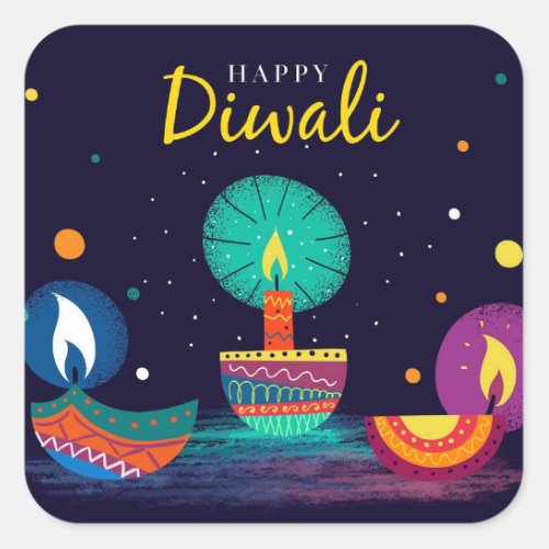 Happy Diwali   Square Sticker