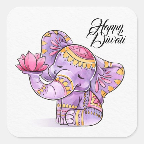 Happy Diwali   Square Sticker