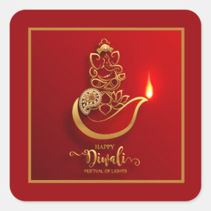 Happy Diwali Square Sticker
