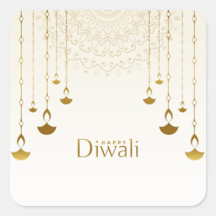 Happy Diwali Square Sticker
