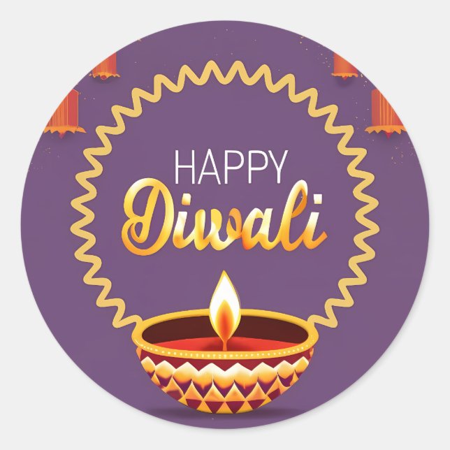 Happy Diwali Sticker (Front)