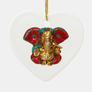 Happy DIWALI -  Thank you GANAPATI Ganesh Ceramic Ornament