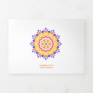 Happy Diwali Tri-Fold Holiday Card