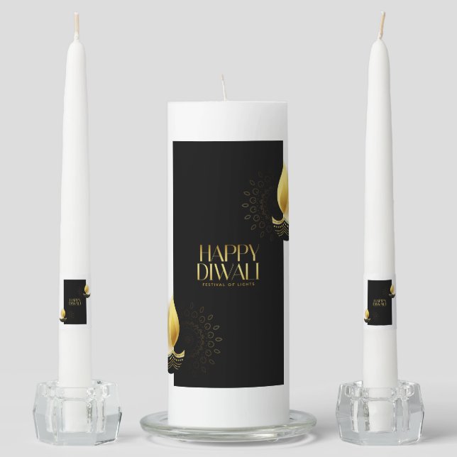Happy Diwali Unity Candle Set (Front)