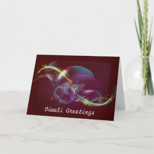 Happy Diwali with bubbles custom text Card