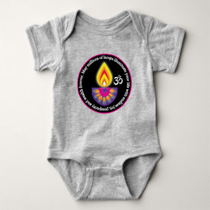 Happy Diwali with Hindu Wish black Baby Bodysuit