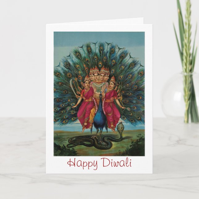 Happy Diwali with Indian Goddess Card (Front)