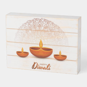 Happy Diwali  Wooden Box Sign