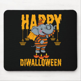 Happy Diwalihalloween Halloween Diwali  Mouse Pad