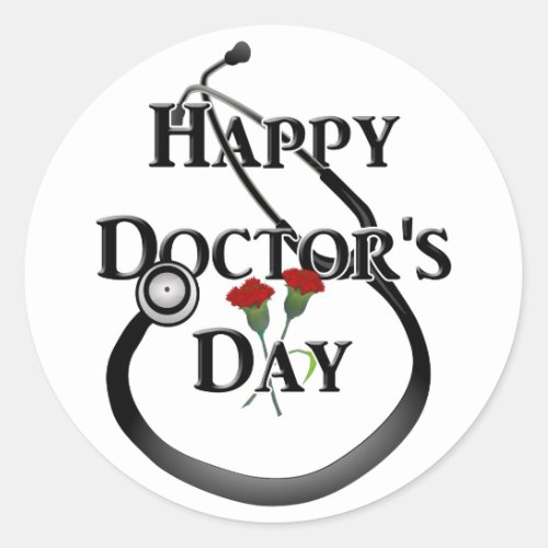 Happy Doctors Day Classic Round Sticker