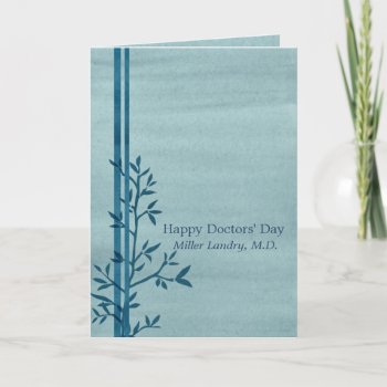 Happy Doctors Day Custom Name Card by CountryGarden at Zazzle