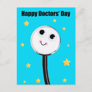 Happy Doctors Day Cute Stethoscope With Stars Ho Holiday Postcard