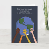 Happy Doctors Day Hands Holding World Illustration