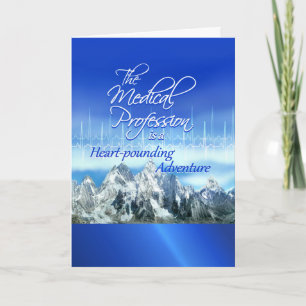 Happy Doctors' Day, Heartbeat and Mountains Card