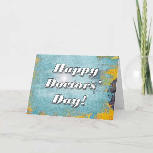 Happy Doctors Day Modern Abstract Card
