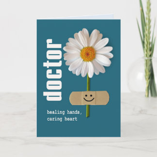 Happy Doctors' Day. Smiling Daisy Custom Card
