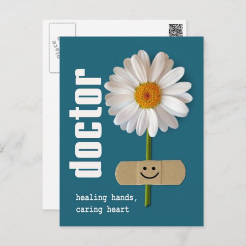 Happy Doctors Day Smiling Daisy  Postcard