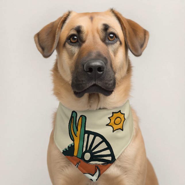 Happy Dog, add text, Pet Bandana Collar (Dog 2)