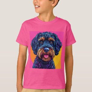 Happy Dog Against Colorful Background T-Shirt