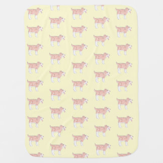 Happy Dog Baby Blanket (Medium yellow)